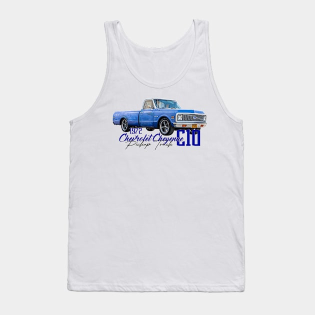 1972 Chevrolet Cheyenne C10 Pickup Truck Tank Top by Gestalt Imagery